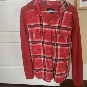 Marmot flannel hooded shirt.